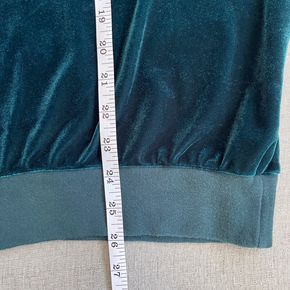 Aviator Nation Relaxed Velvet 5 Stripe Rainbow Sweatshirt Women XL Green $230 - Picture 8 of 13